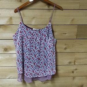 Floral printed spagetti strap blouse